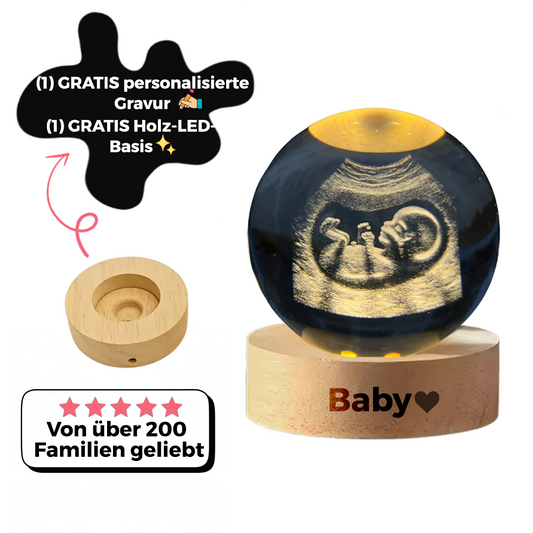 Kristallkugel mit personalisierter Gravur